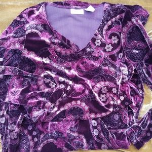 Rich purple paisley velvet Studio Ease dress